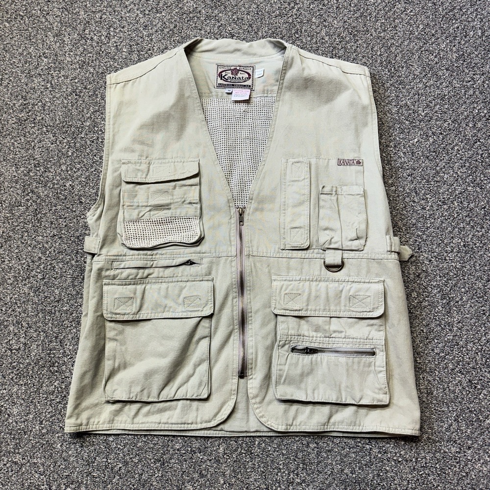 Kanata Outfitter Canadian Supply Co Med Fishing Vest Photography Pockets Safari